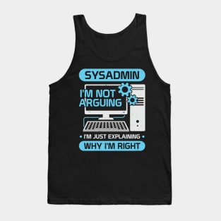 Funny System Administrator Job Sysadmin Gift Tank Top